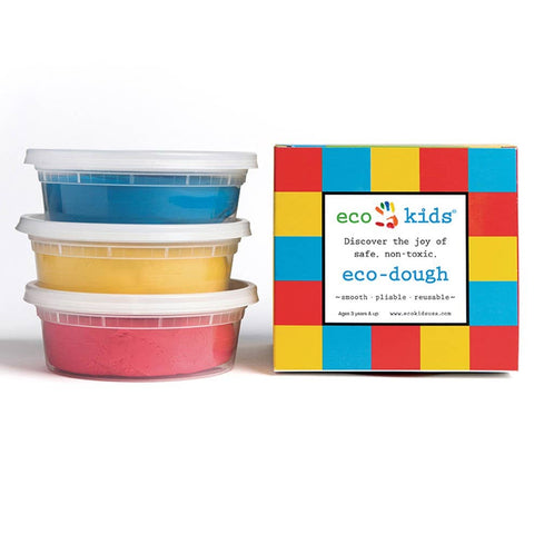 Eco-Dough, 3 Pack, Natural, Non-Toxic Primary Colors - elseware unplug / eco-kids
