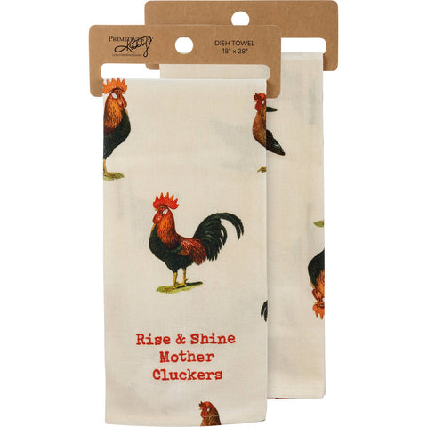 Rise & Shine Mother Cluckers Kitchen Towel - Primitives by Kathy