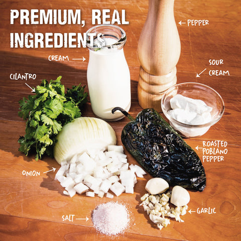Roasted Poblano & Garlic Finishing Sauce, 2 Servings, 4.5 oz - Le Sauce & Co.