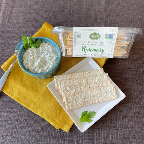Sourdough Rosemary Flatbread Crackers - Partners Crackers
