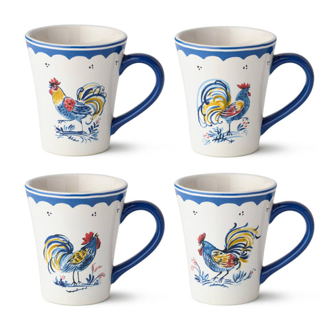 French Rooster Mug, 16 oz, 4 assorted - Certified International