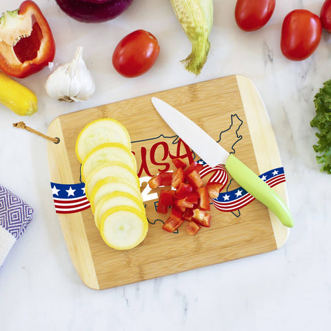 USA 250th Anniversary Colorful Cutting Board, 11"x8-1/2" - Totally Bamboo