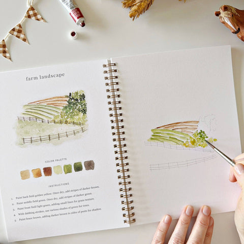 Farm Watercolor Workbook - Emily Lex Studio