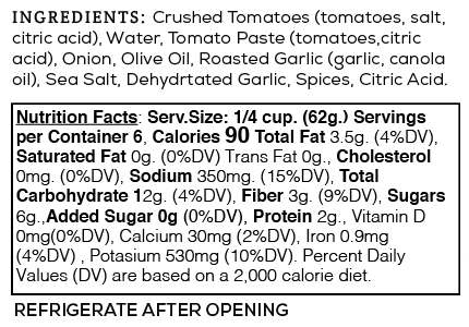 Original Pizza Sauce, 13.8 oz - Sutter Buttes