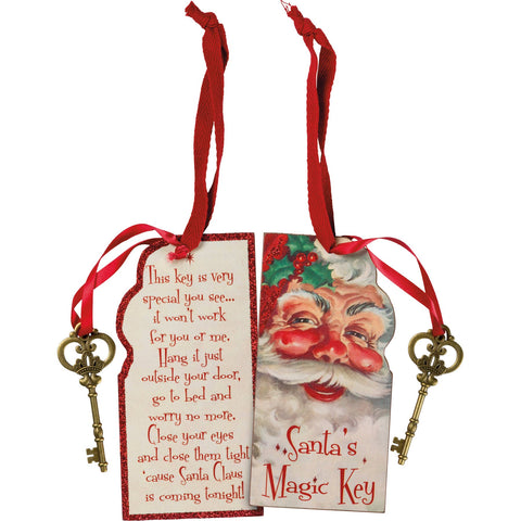 Santa's Magic Key Vintage Ornament - Primitives by Kathy