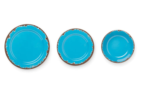Melamine Dinnerware, Set of 12, Multicolor - Fox Run Brands