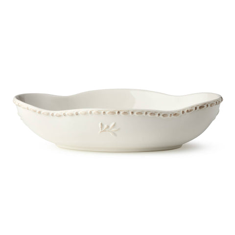 Heritage Oval Serving Bowl 12x7" – Curved Stoneware Grace