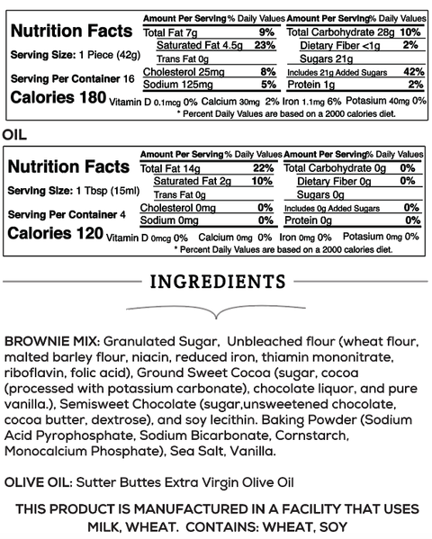 Extra Virgin Double Chocolate Brownie - Sutter Buttes