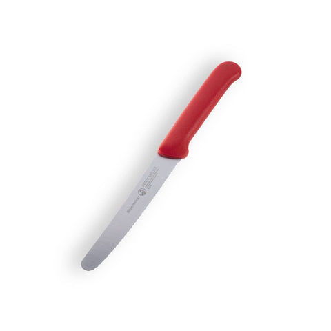 Red Serrated Tomato Knife with Matching Sheath, 4" - Messermeister