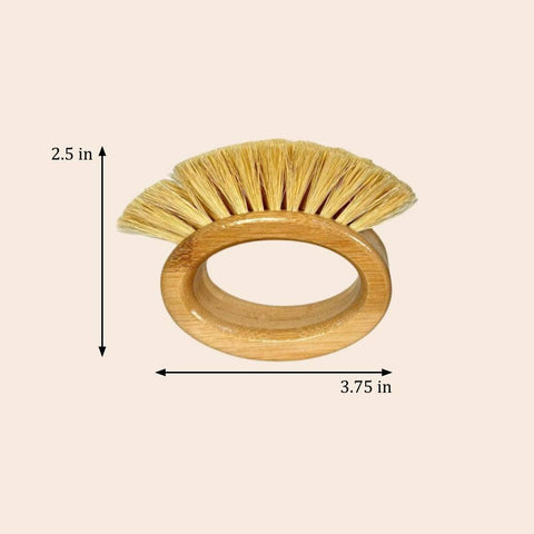 Bamboo Oval Vegetable Cleaning Brush - Bamboo Switch