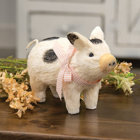Sisal Farmhouse Pig, 6.75"x3.5"x11" - Col House Designs