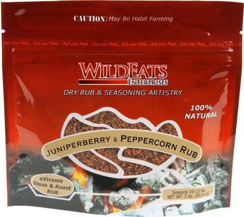 Wildeats Juniperberry and Peppercorn Rub - 3 oz (Golden West Specialty Foods)