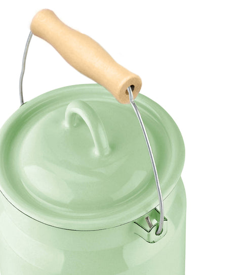 2L Mint Coolness Vintage Enamel Milk Can with Lid - STP