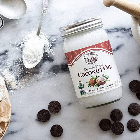 Organic Virgin Unrefined Coconut Oil, 14 Fl Oz: Glass - La Tourangelle