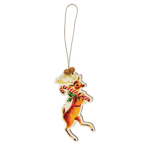 Retro Look Wooden Puppy, Kitten, & Reindeer Ornaments, Set of 4 - Col House Designs