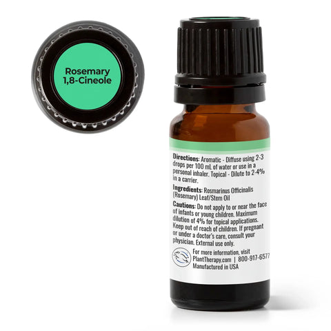 Rosemary 1,8-Cineole Essential Oil, 10 ml - Plant Therapy