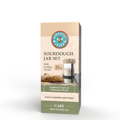 Sourdough Starter Jar Kit, +1 Bonus Bag of Starter - My Rustic Roots