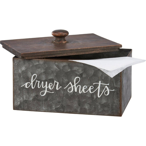 Dryer Sheets Laundry Tips Bin, Set of 2 - Primitives by Kathy