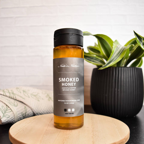 Smoked Honey, Mild Heat, 12 oz - Nate's Nectar