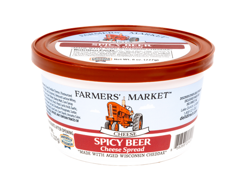 Wisconsin Cheese Spread Farmers Market Shelf Stable, 8oz: Spicy Beer - Merchandise Unlimited
