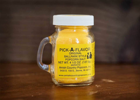 4.5oz Bottle of Ballpark-Style Popcorn Salt - Amish Country Popcorn
