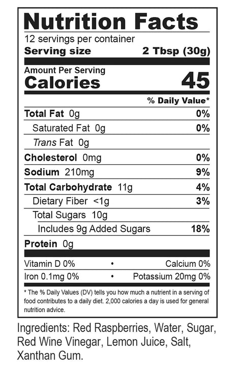 Raspberry Vinaigrette - 12 fl. oz. - Cooper's Mill