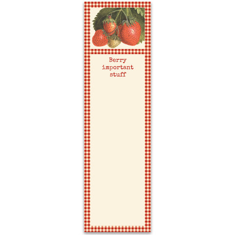 Berry Important Stuff List Pad - Primitives by Kathy