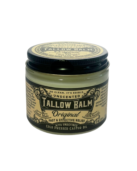 Tallow Balm Original, 2 oz, Unscented with Organic Castor Oil - Roots And Leaves