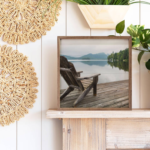 Lake Chair: 12"x 12", Wall Art - Kendrick Home