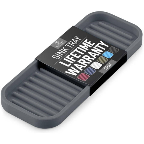 Silicone Sponge Holder for Kitchen Sink: Gray - Zulay Kitchen
