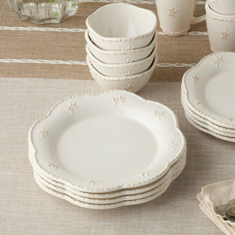 Heritage Beads Dinner Plate, 11" – Classic Stoneware Texture