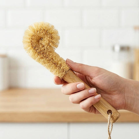 Bamboo Drinkware & Bottle Cleaning Brush, Straight Brush, 9"x2.5" - Bamboo Switch