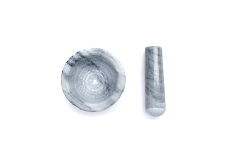Marble Mortar and Pestle, White, 3" - Fox Run Brands