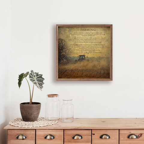 Farming, by Bonnie Mohr, 12"x12", Wall Art - Kendrick Home