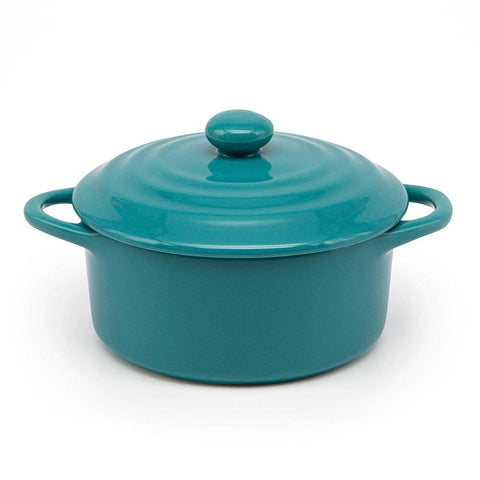 Mini Casserole Dishes & Lids - Set of 4: Stone Ombre, Ceramic, 12 oz - Kook