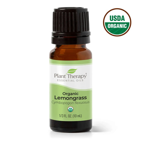 Organic Lemongrass Essential Oil, 10 ml - Plant Therapy