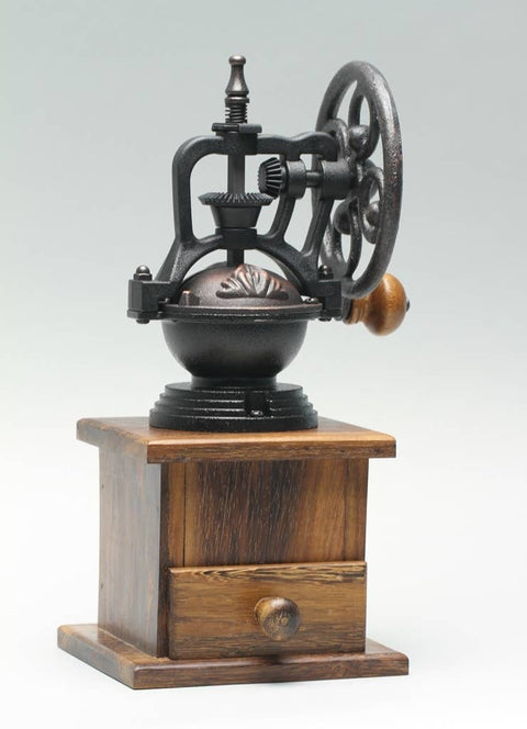 Nonie Manual Coffee Grinder With Cast Iron Hand Side Crank : Robles Wood - Baroy