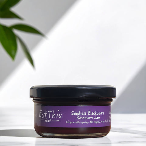 Seedless Blackberry Rosemary Jam, 7 oz - Eat This Yum