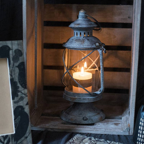 Restoration Candle Holder Backyard Décor Lantern, Style [B] - Rustic Reach