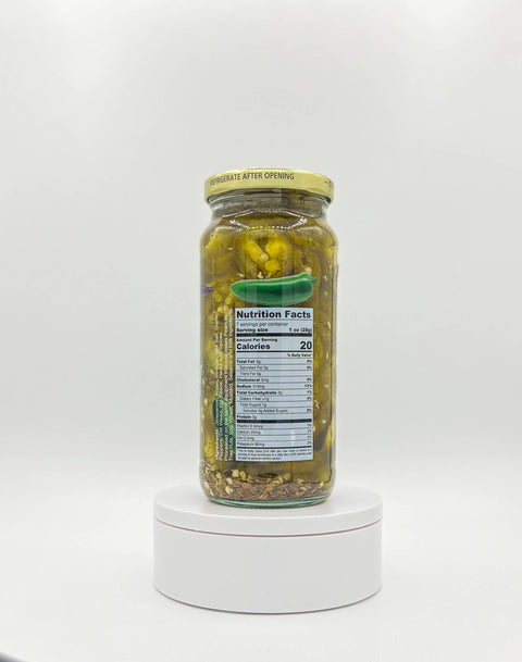 Pickled Jalapeños, 16 oz Handcrafted - Ayurveg