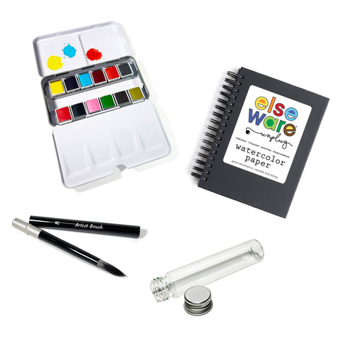 Watercolor To Go Kit, 12 Colors, Portable, Travel-Friendly - elseware unplug / eco-kids