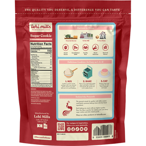 Sugar Cookie Mix, 2 lb Pouch - Lehi Mills