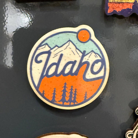 Idaho Peaks, 2" Wooden Magnet