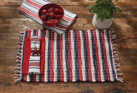 Stars And Stripes Chindi Placemat - Park Designs