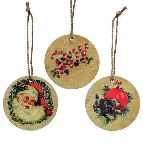 Vintage Christmas Ornament, 3 Assorted - The Hearthside Collection