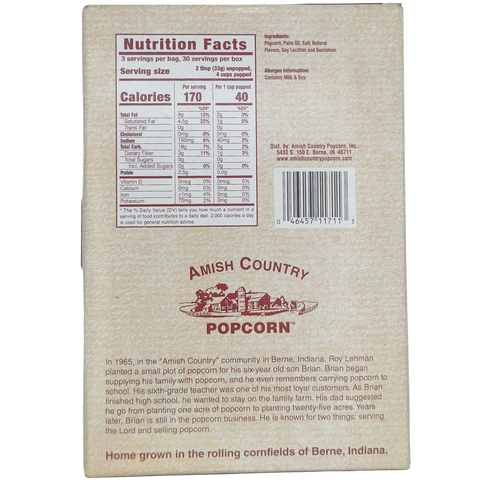 10pk Microwave Sweet Kettle Popcorn - Amish Country Popcorn