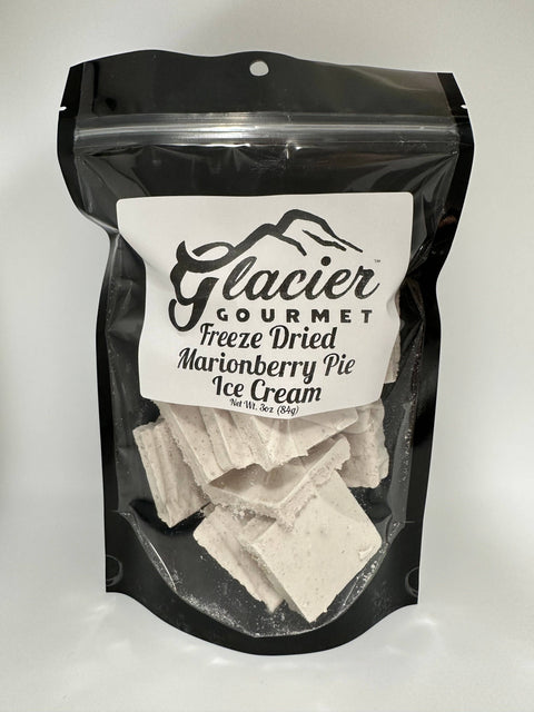 Freeze Dried Marionberry Pie Ice Cream, 3oz Bag - Glacier Gourmet