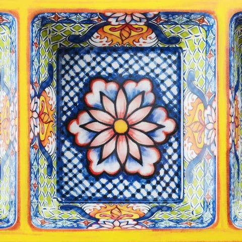 3-Section Taco Tray, Yellow - Prepara