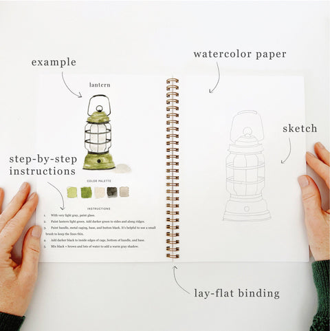 Camping Watercolor Workbook - Emily Lex Studio