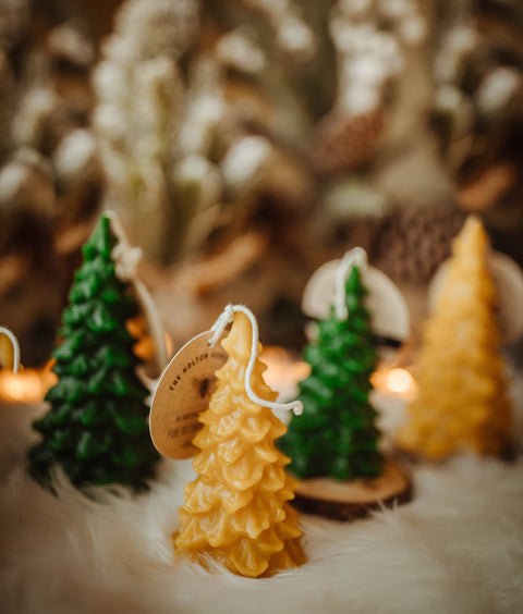 Beeswax Candle Fir Trees - The Holton Homestead